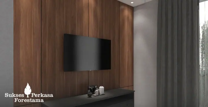 Ide Backdrop TV HPL Elegan untuk Ruang Tamu Minimalis