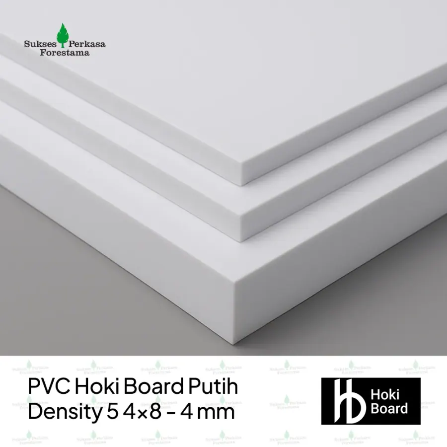 PVC Hoki Board Putih Density 5 4x8 - 4 mm