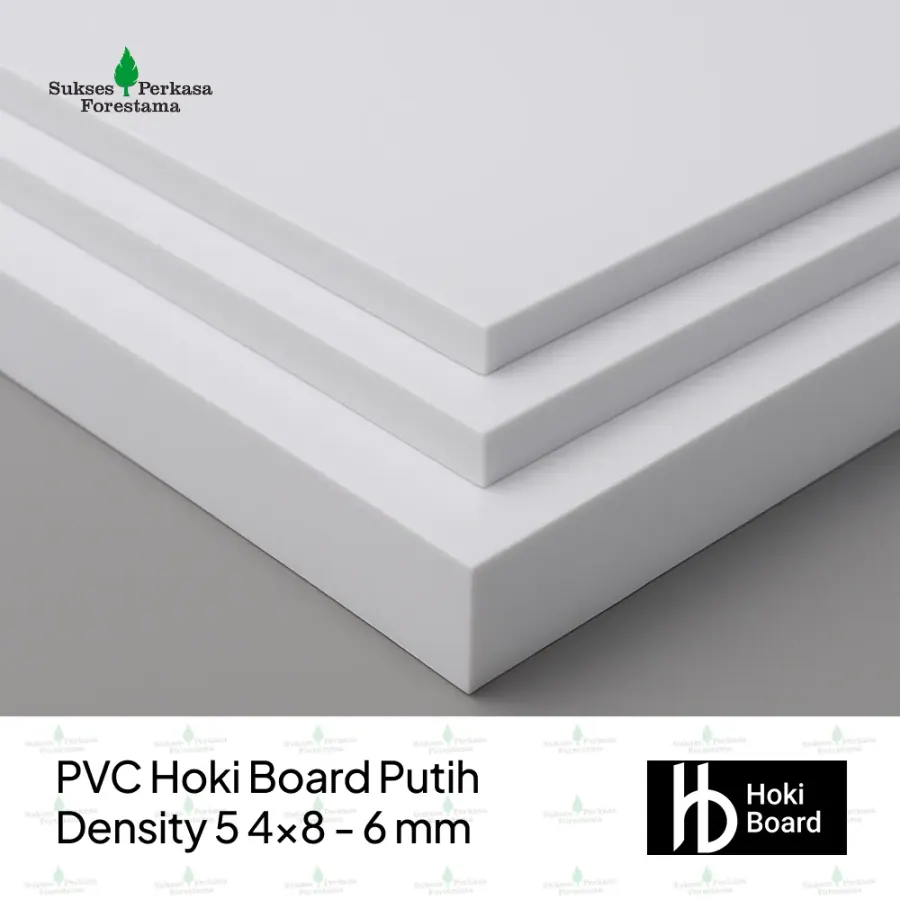 PVC Hoki Board Putih Density 5 4x8 - 6 mm