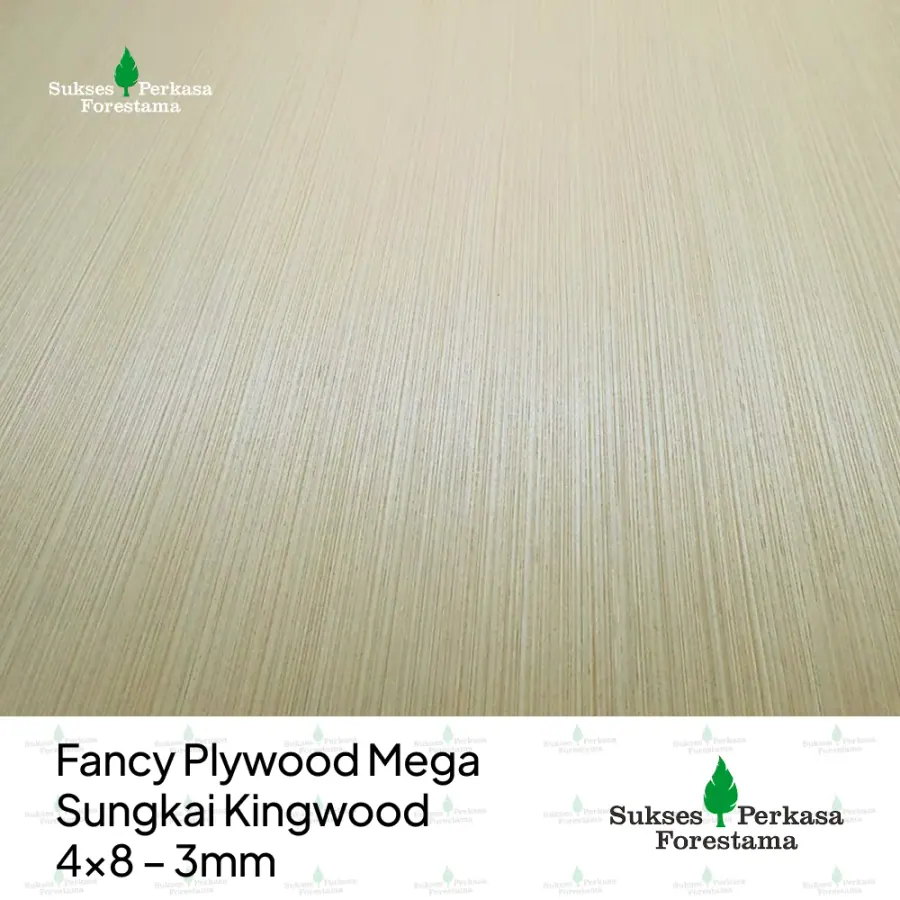 Fancy Plywood Mega Sungkai Kingwood 4x8 – 3mm