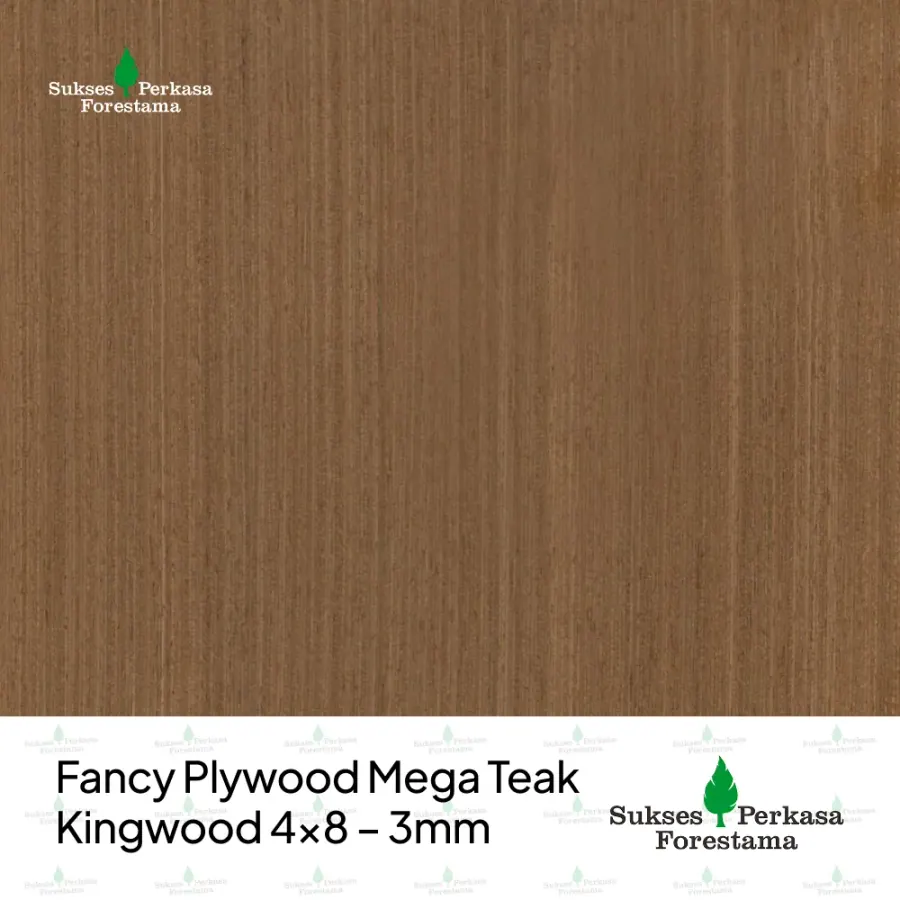 Fancy Plywood Mega Teak Kingwood 4x8 – 3mm