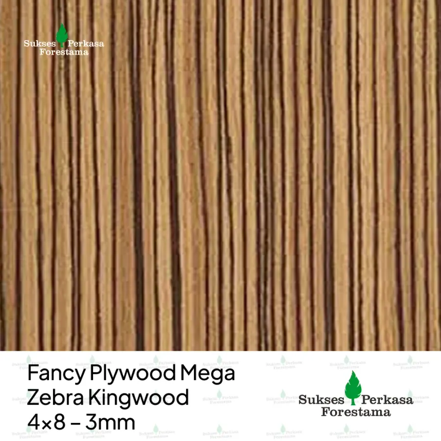 Fancy Plywood Mega Zebra Kingwood 4x8 – 3mm