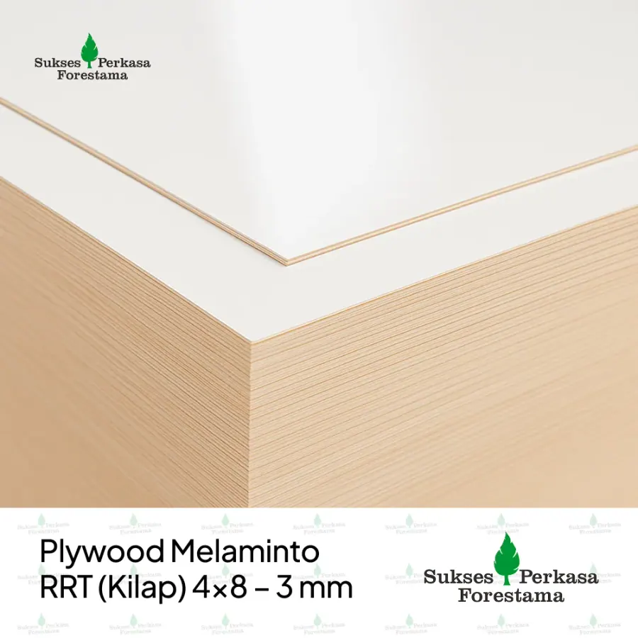 Plywood Melaminto Rrt (Kilap) 4x8 - 3 mm