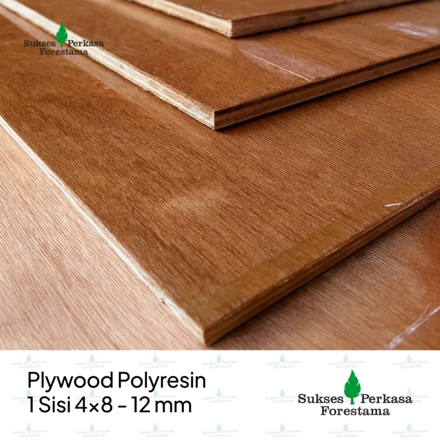 Plywood Polyresin 1 Sisi 4x8 - 12 mm