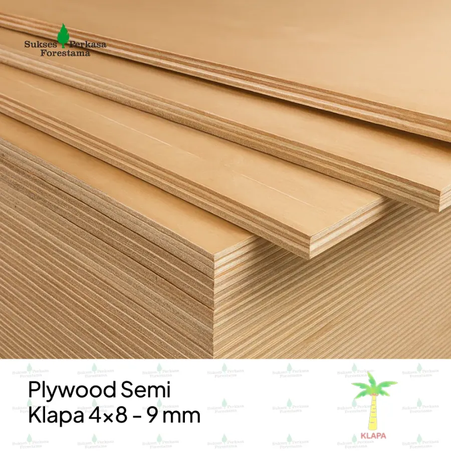 Plywood Semi Klapa 4x8 - 9 mm
