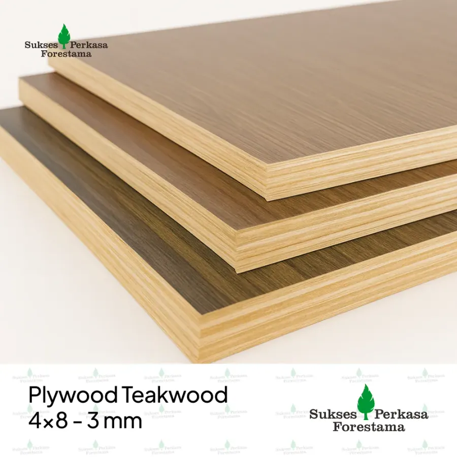 Plywood Teakwood 4x8 - 3 mm