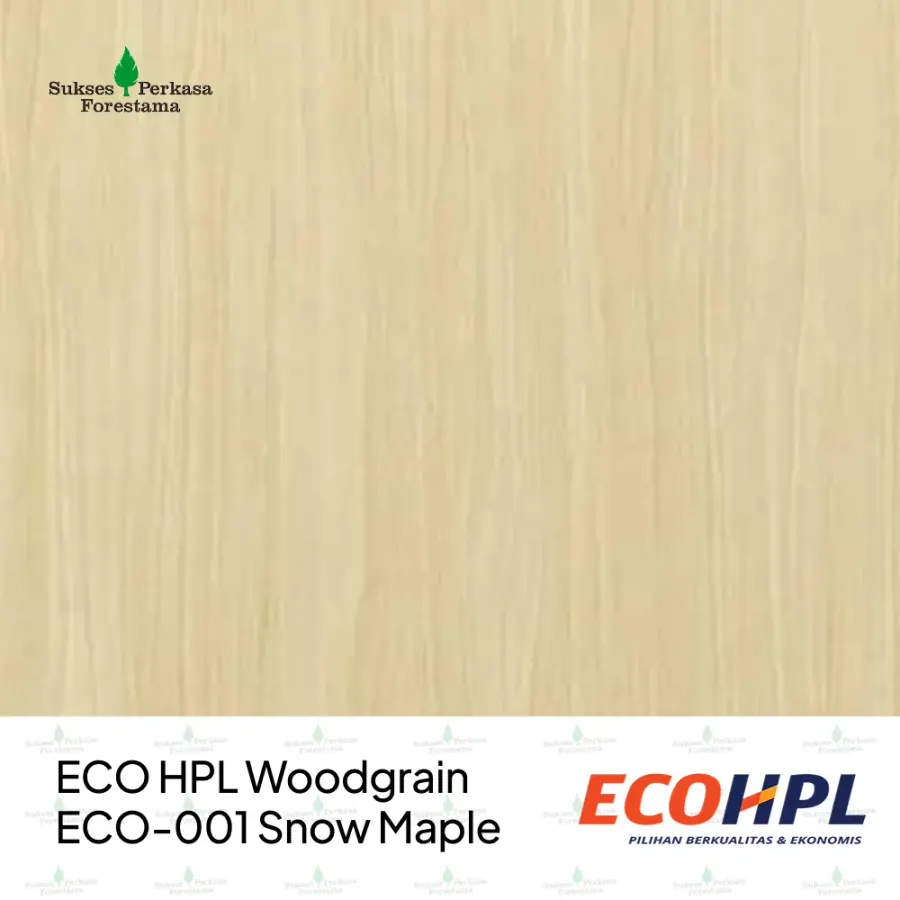 ECO HPL Woodgrain ECO-001 Snow Maple
