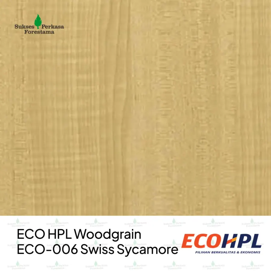 ECO HPL Woodgrain ECO-006 Swiss Sycamore