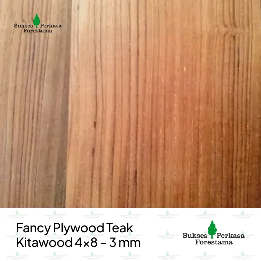 Fancy Plywood Teak Kitawood 4x8 – 3 mm