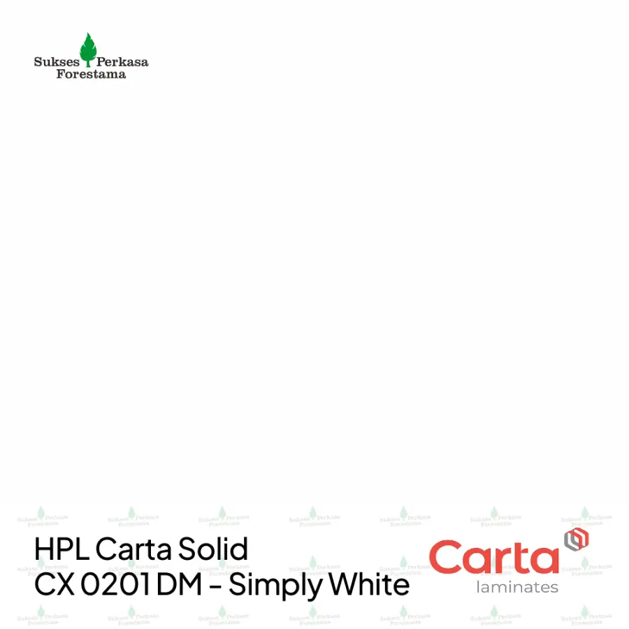 HPL Carta Solid CX 0201 DM - Simply White