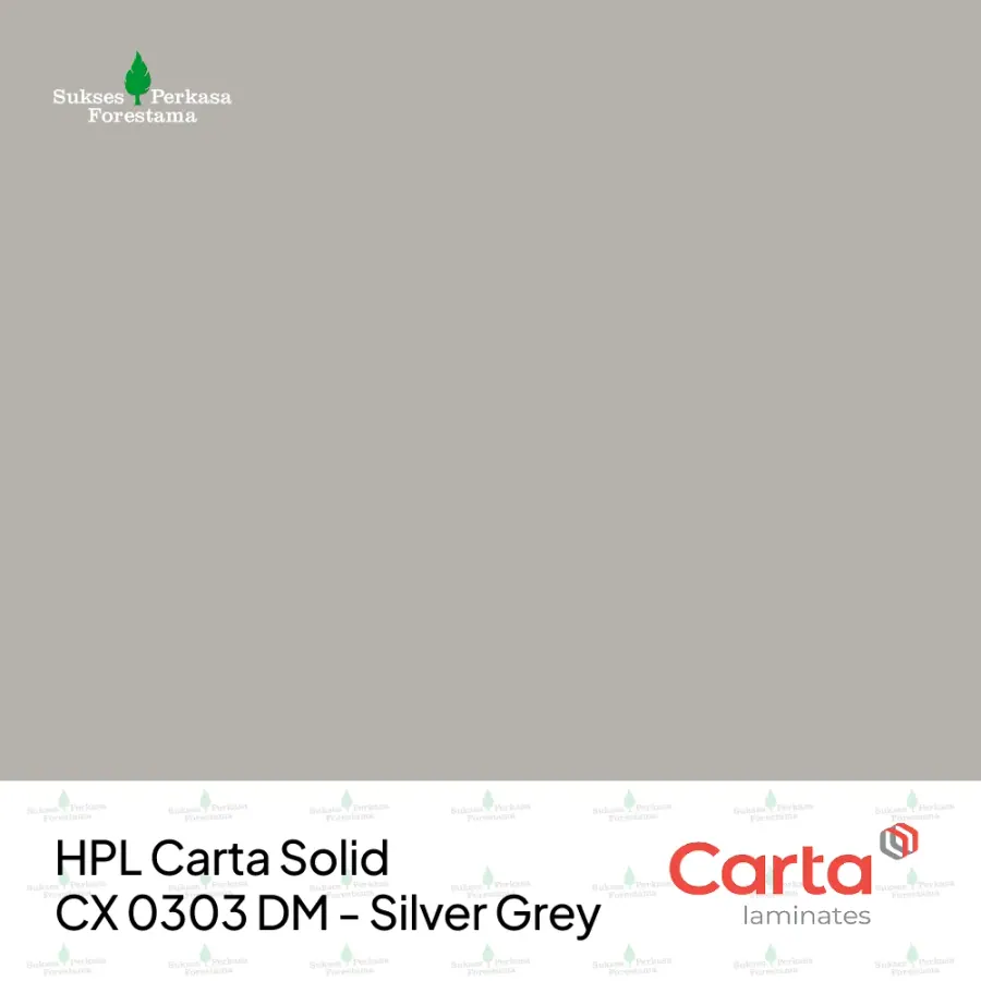 HPL Carta Solid CX 0303 DM - Silver Grey