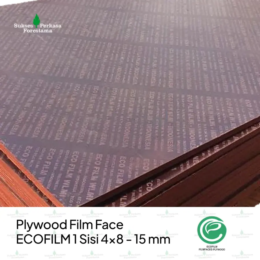 Plywood Film Face ECOFILM 1 Sisi 4x8 - 15 mm
