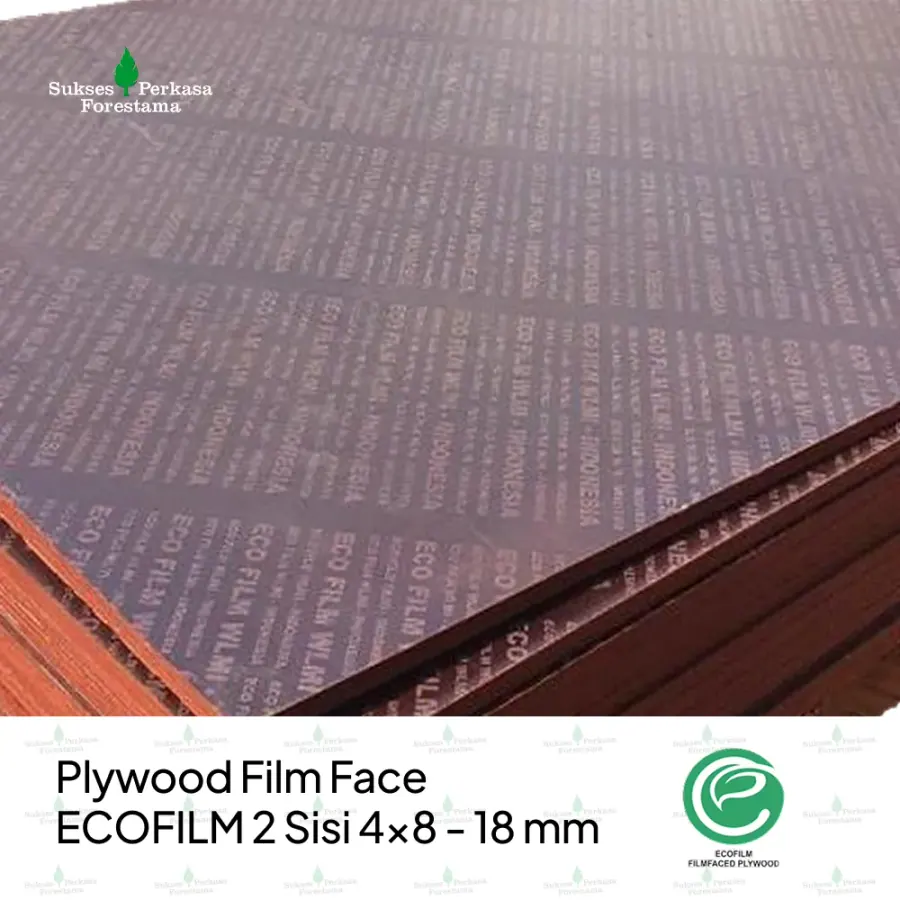 Plywood Film Face ECOFILM 2 Sisi 4x8 - 18 mm