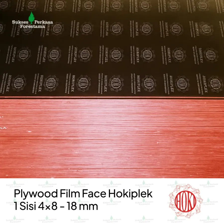 Plywood Film Face Hokiplek 1 Sisi 4x8 - 18 mm