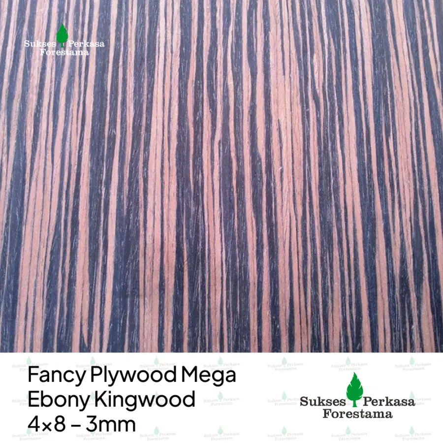 Fancy Plywood Mega Ebony Kingwood 4x8 – 3mm
