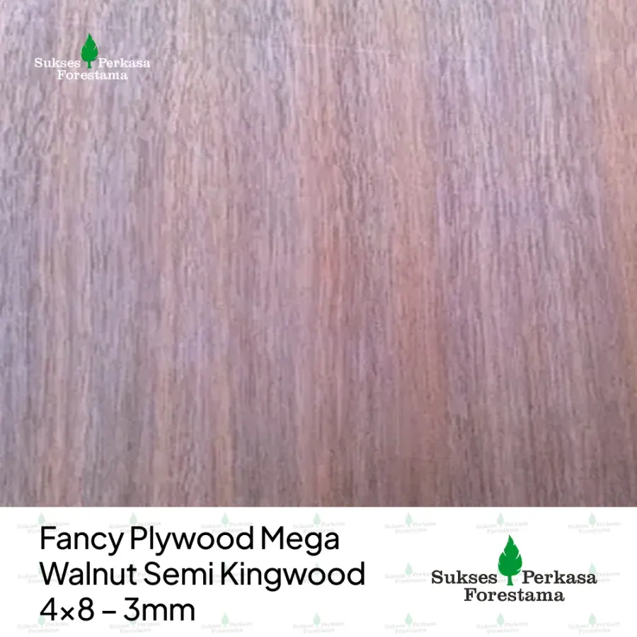 Fancy Plywood Mega Walnut Semi Kingwood 4x8 – 3mm
