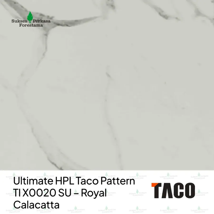 Ultimate HPL Taco Pattern TI X0020 SU – Royal Calacatta