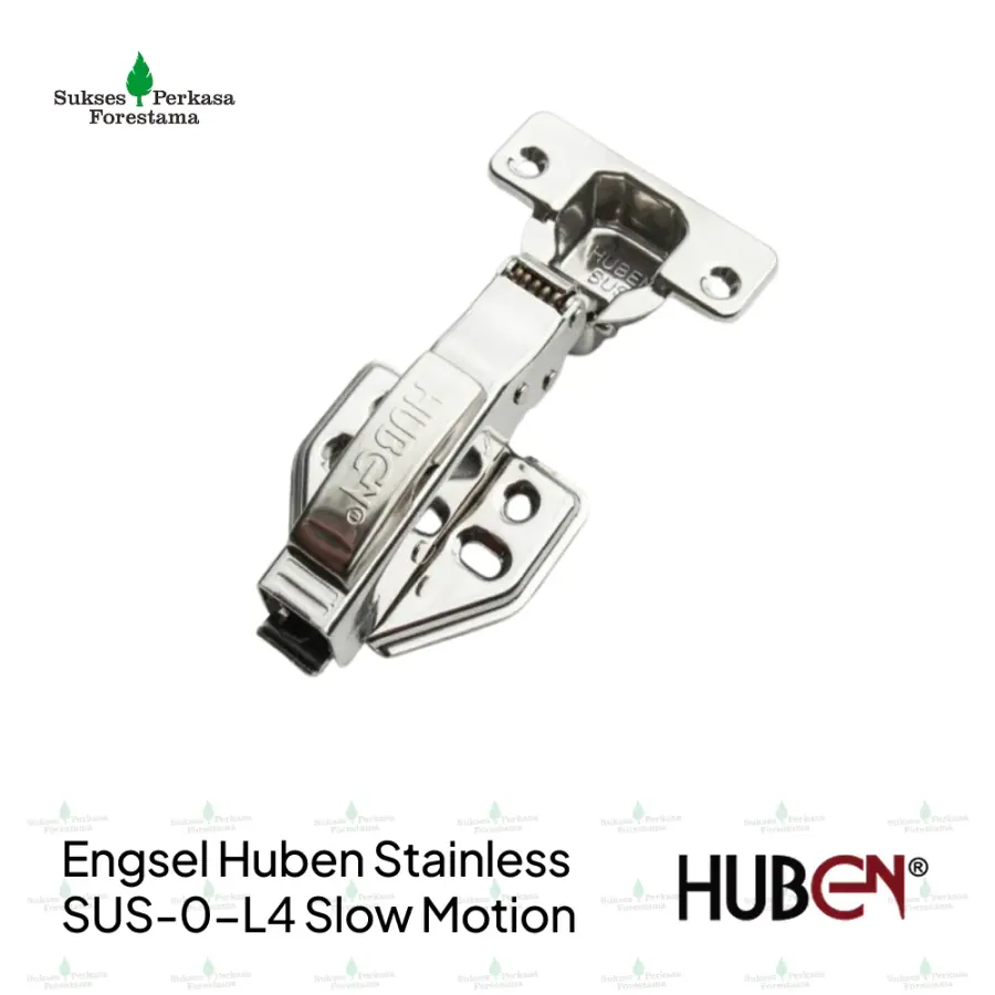 Engsel Sendok Huben Stainless SUS-0-L4 Slow Motion - Lurus