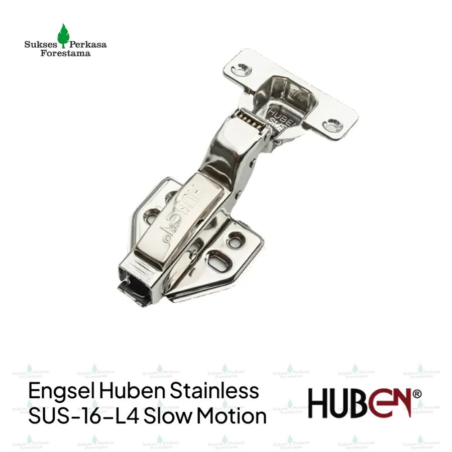 Engsel Sendok Huben Stainless SUS-16-L4 Slow Motion - Full Bengkok
