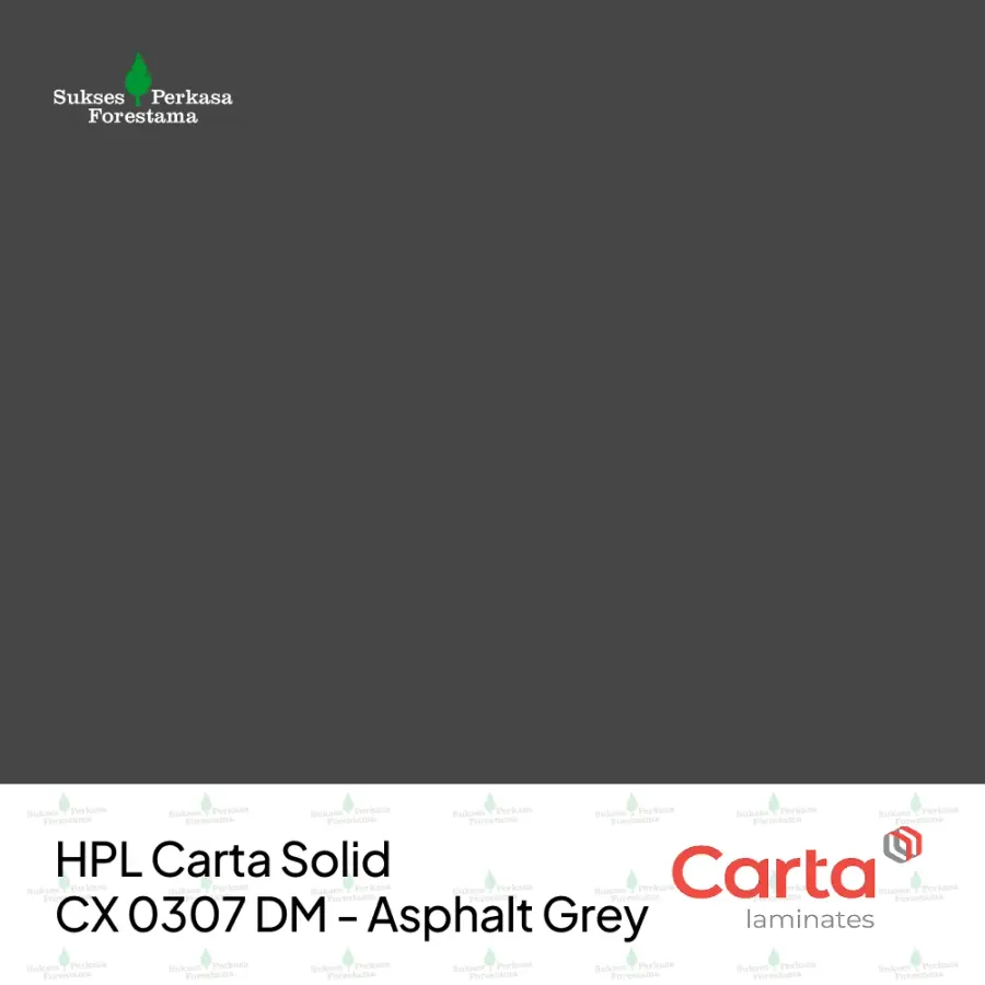 HPL Carta Solid CX 0307 DM - Asphalt Grey
