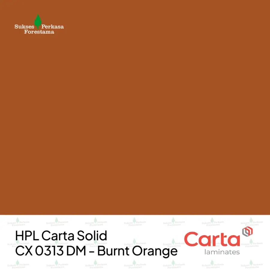 HPL Carta Solid CX 0313 DM - Burnt Orange