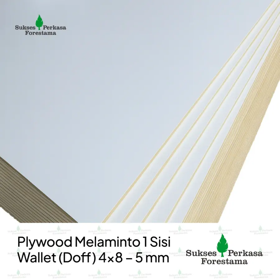 Plywood Melaminto 1 Sisi Wallet (Doff) 4x8 - 5 mm