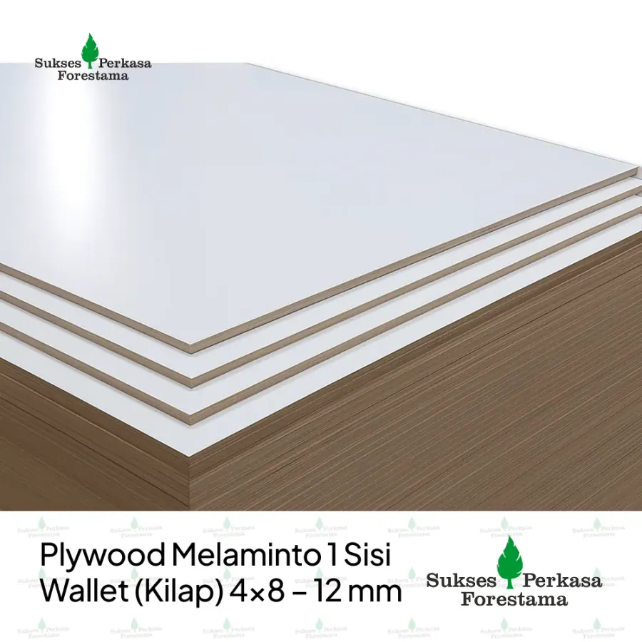 Plywood Melaminto 2 Sisi Wallet (Kilap) 4x8 - 12 mm