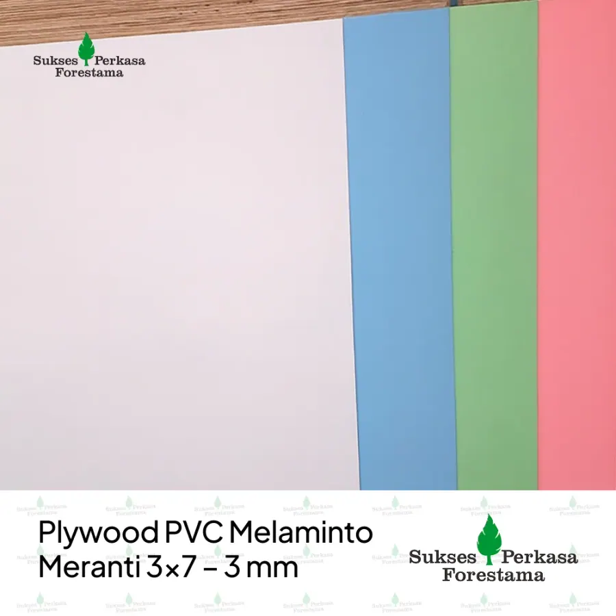 Plywood PVC Melaminto Meranti 3x7 - 3 mm