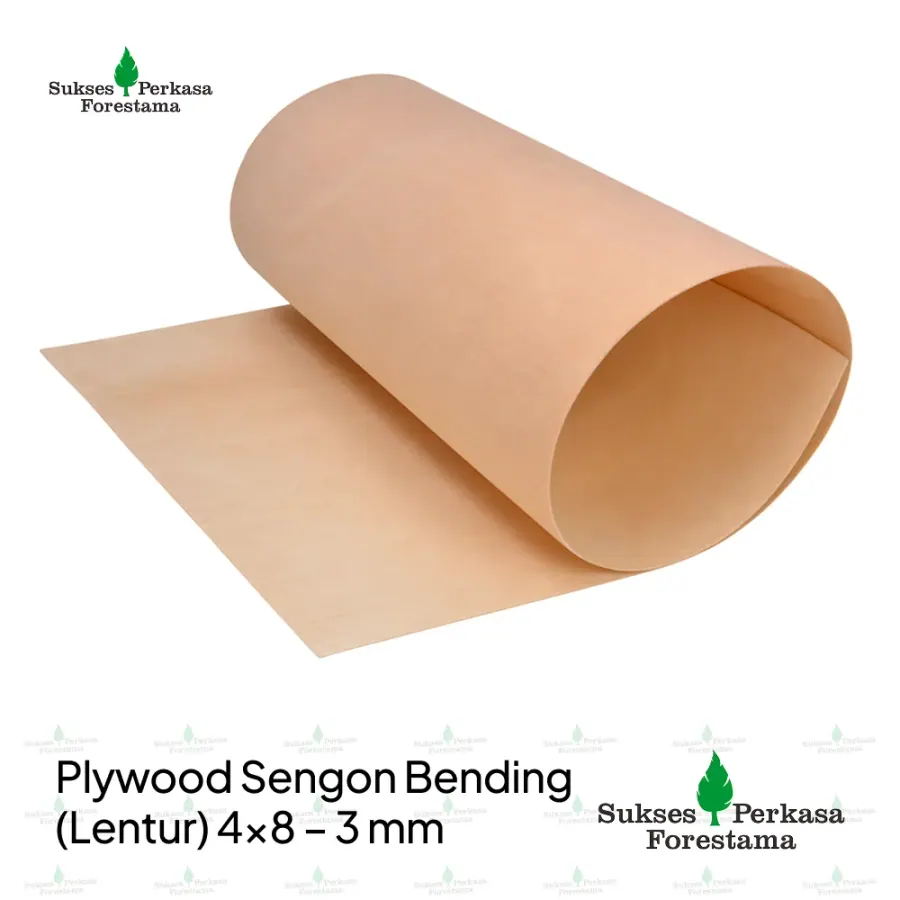 Plywood Sengon Bending (Lentur/Melengkung) 4x8 - 3 mm