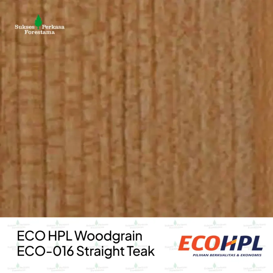 ECO HPL Woodgrain ECO-016 Straight Teak