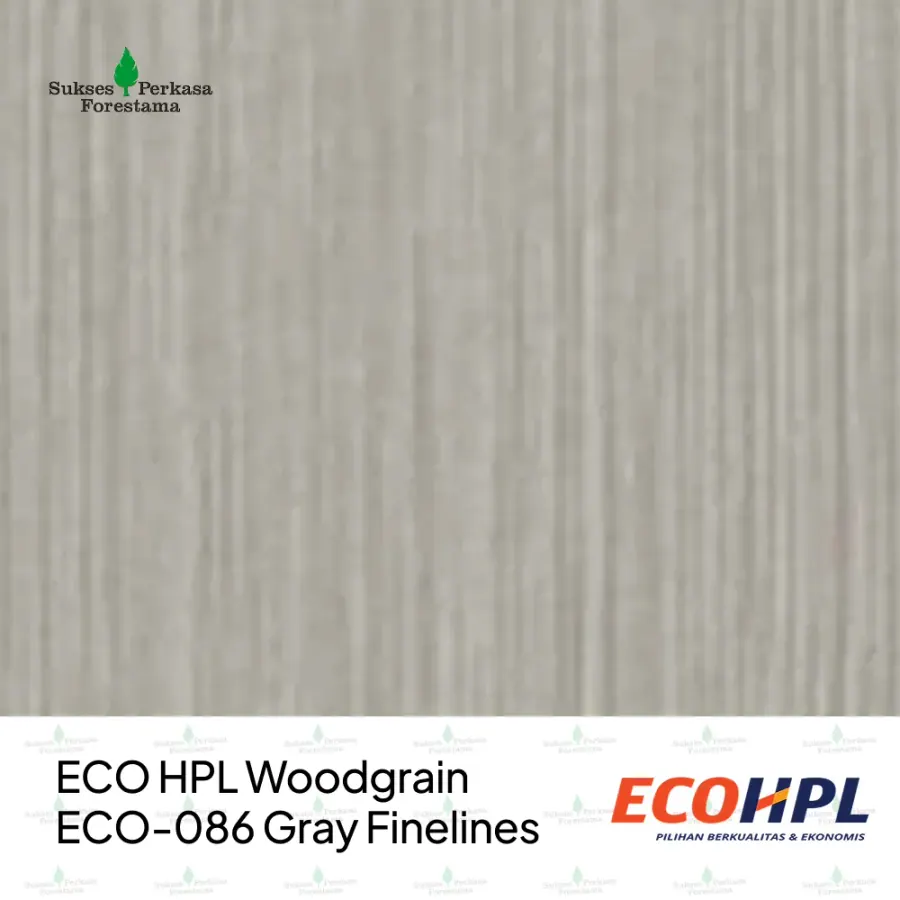 ECO HPL Woodgrain ECO-086 Gray Finelines