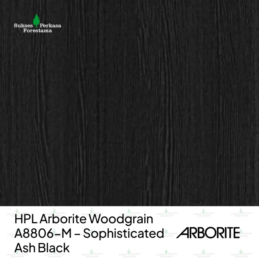 HPL Arborite Woodgrain A8806-M – Sophisticated Ash Black