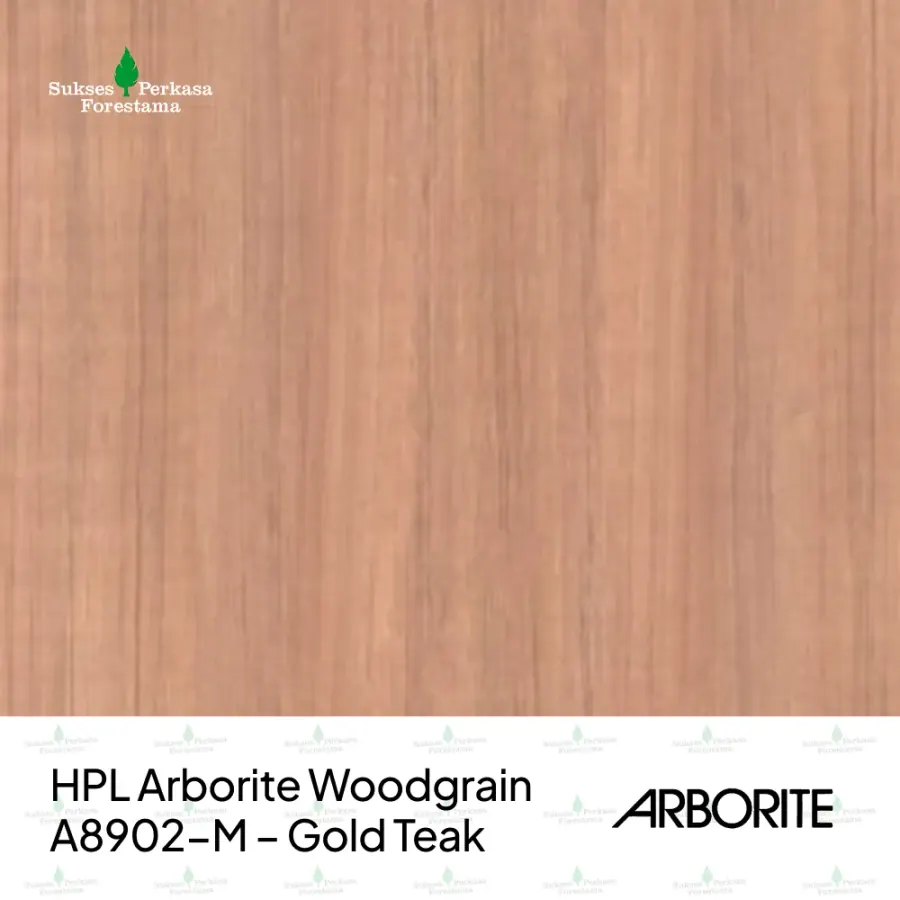 HPL Arborite Woodgrain A8902-M – Gold Teak