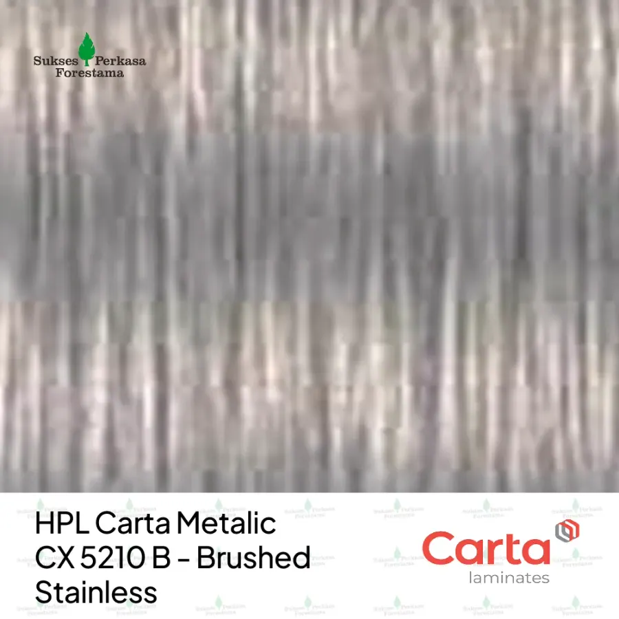 HPL Carta Metalic CX 5210 B - Brushed Stainless