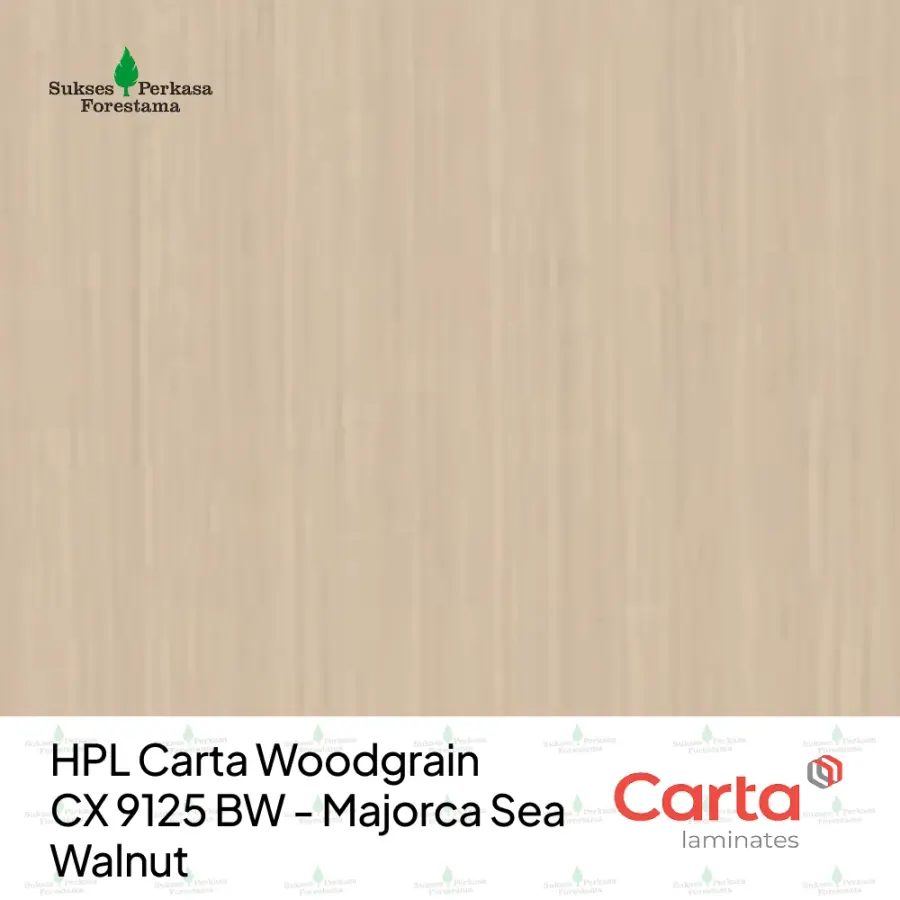 HPL Carta Woodgrain CX 9125 BW - Majorca Sea Walnut