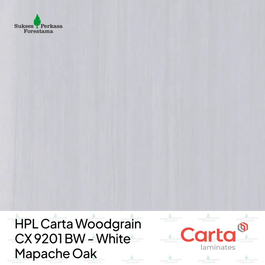 HPL Carta Woodgrain CX 9201 BW - White Mapache Oak