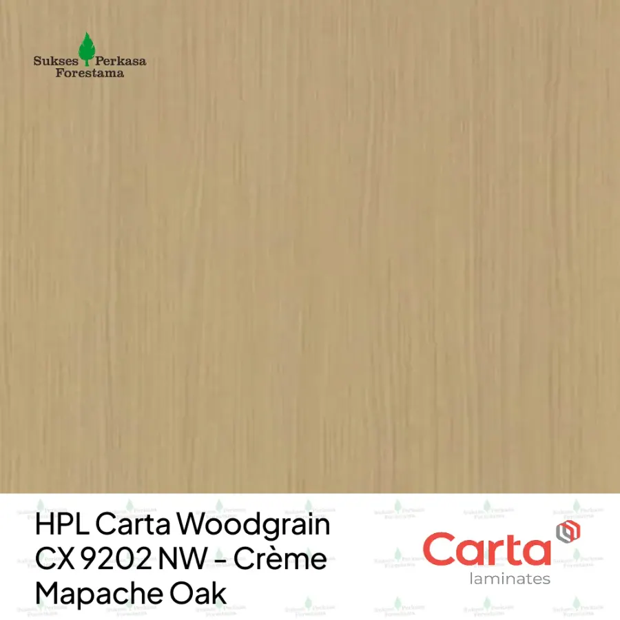 HPL Carta Woodgrain CX 9202 NW - Crème Mapache Oak