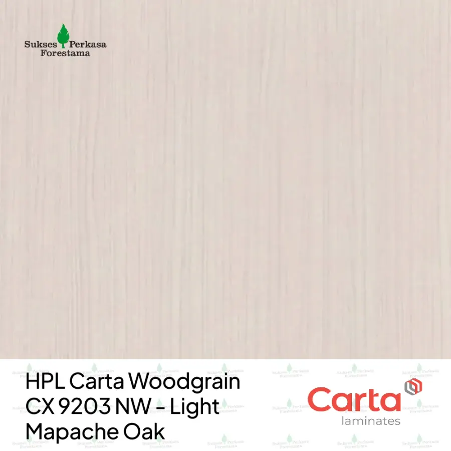 HPL Carta Woodgrain CX 9203 NW - Light Mapache Oak