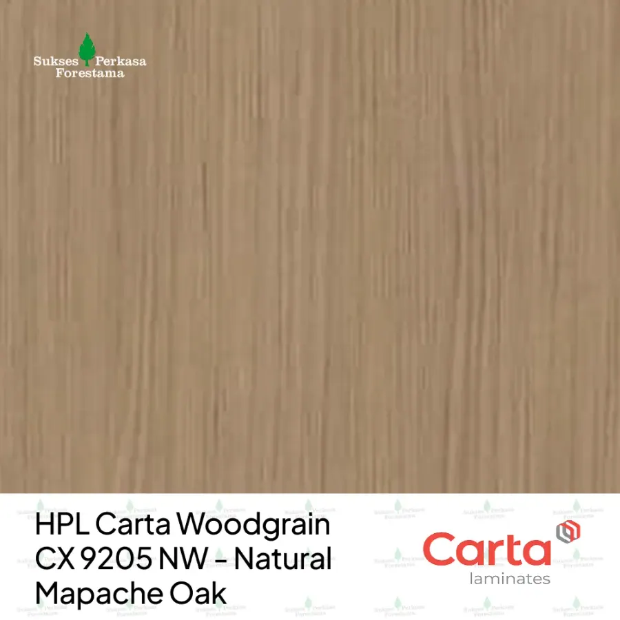 HPL Carta Woodgrain CX 9205 NW - Natural Mapache Oak