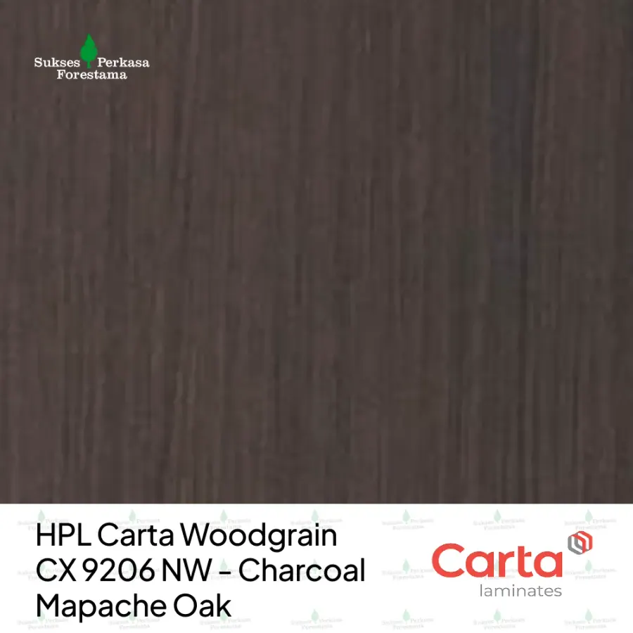 HPL Carta Woodgrain CX 9206 NW - Charcoal Mapache Oak