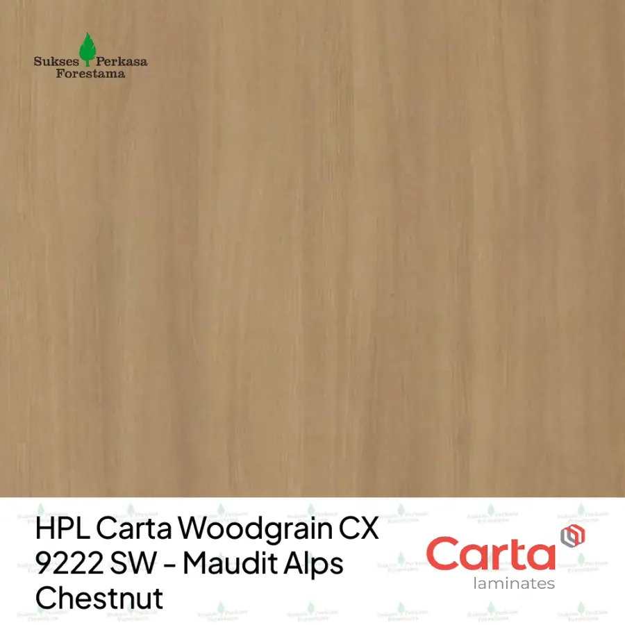 HPL Carta Woodgrain CX 9222 SW - Maudit Alps Chestnut