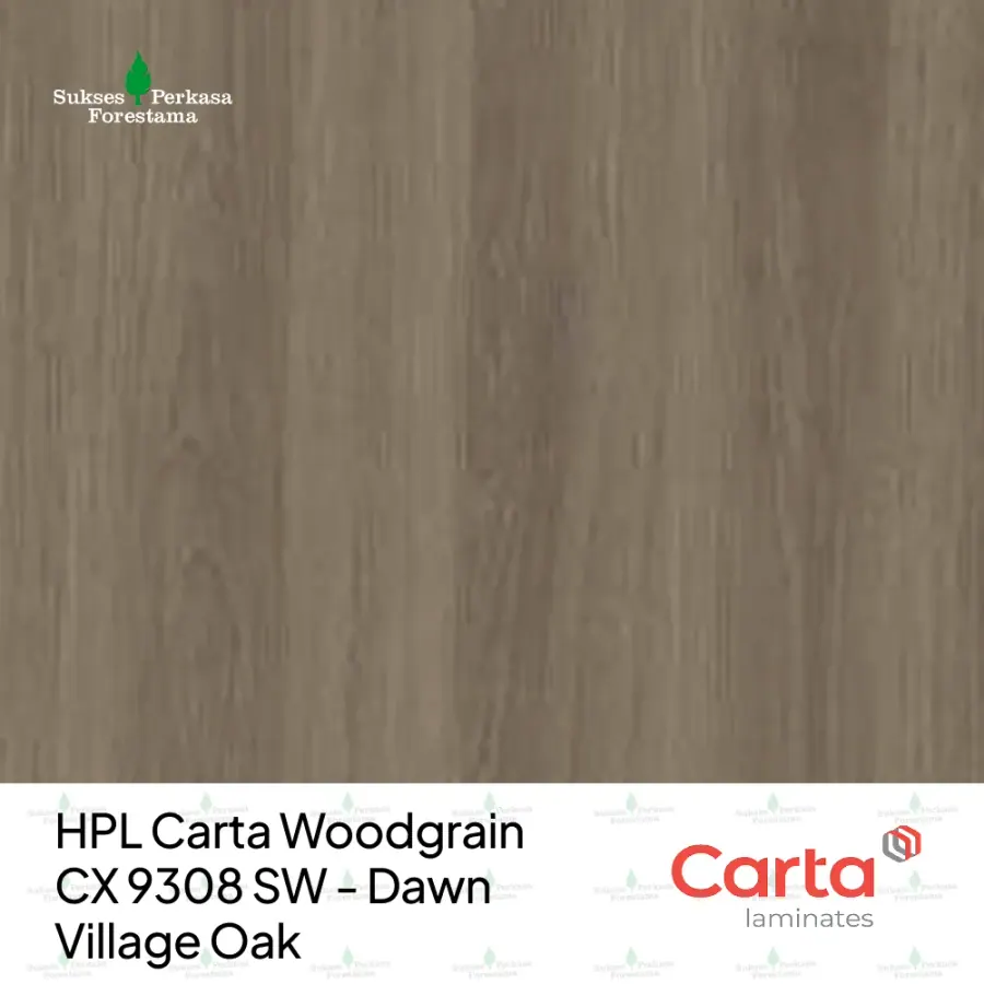 HPL Carta Woodgrain CX 9308 SW - Dawn Village Oak