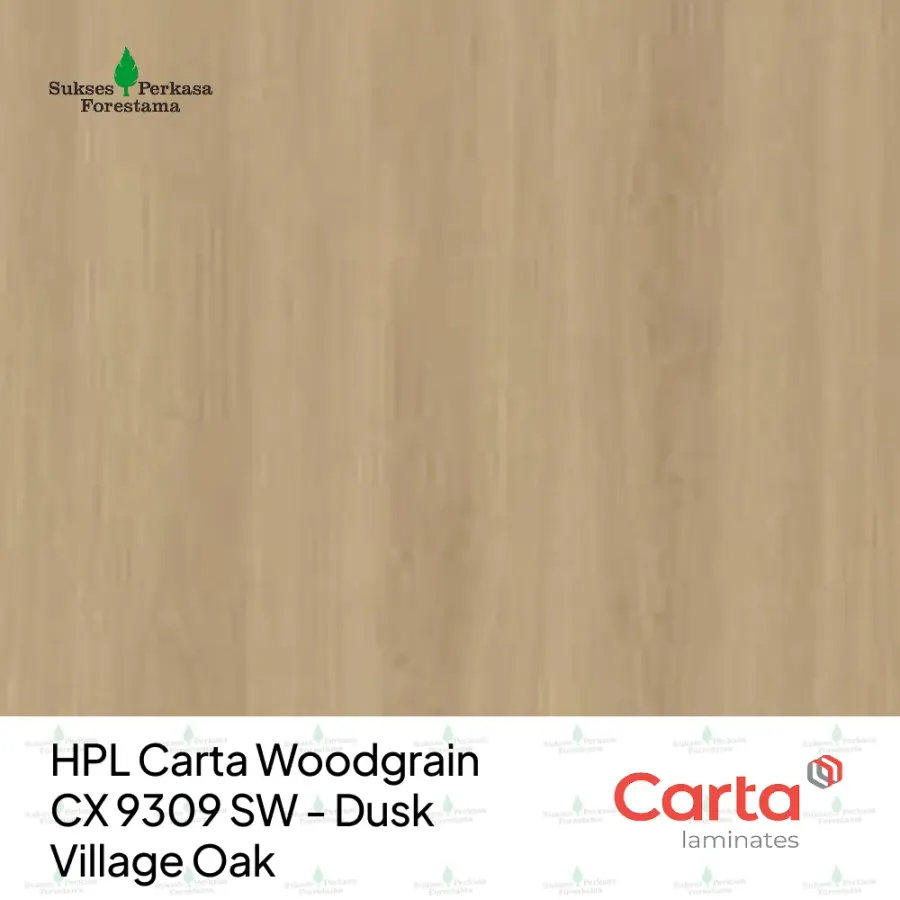 HPL Carta Woodgrain CX 9309 SW - Dusk Village Oak