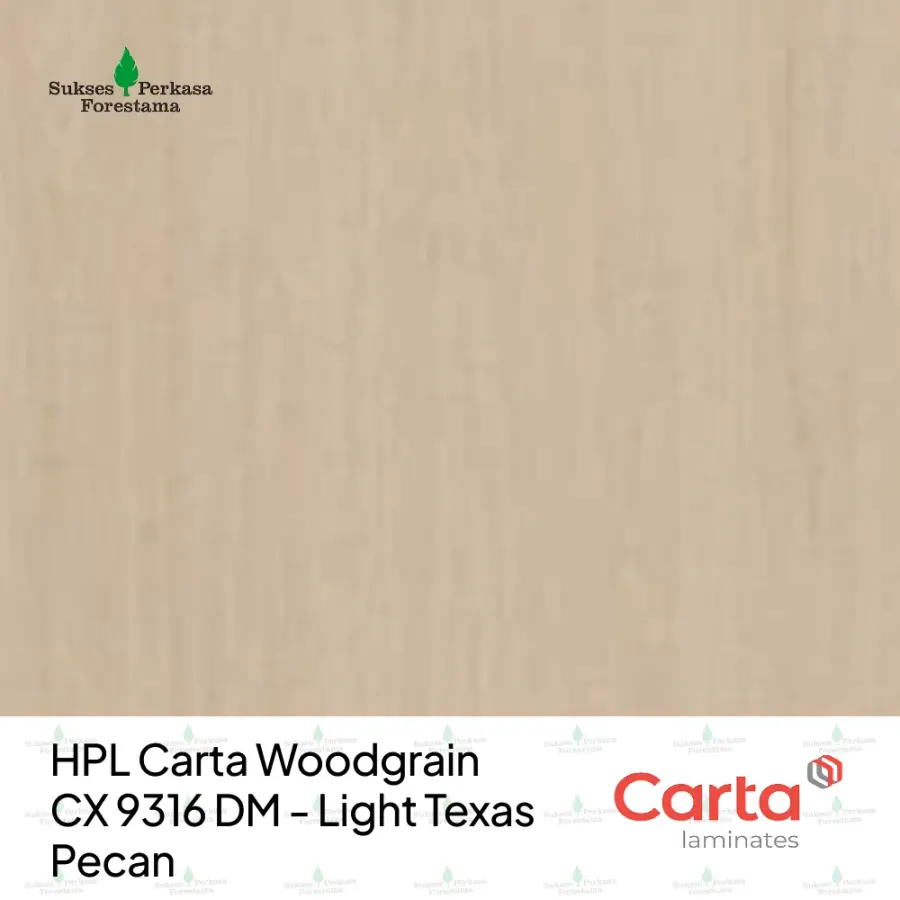 HPL Carta Woodgrain CX 9316 DM - Light Texas Pecan
