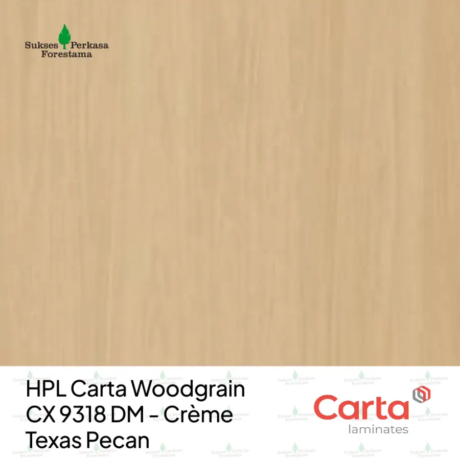 HPL Carta Woodgrain CX 9318 DM - Crème Texas Pecan