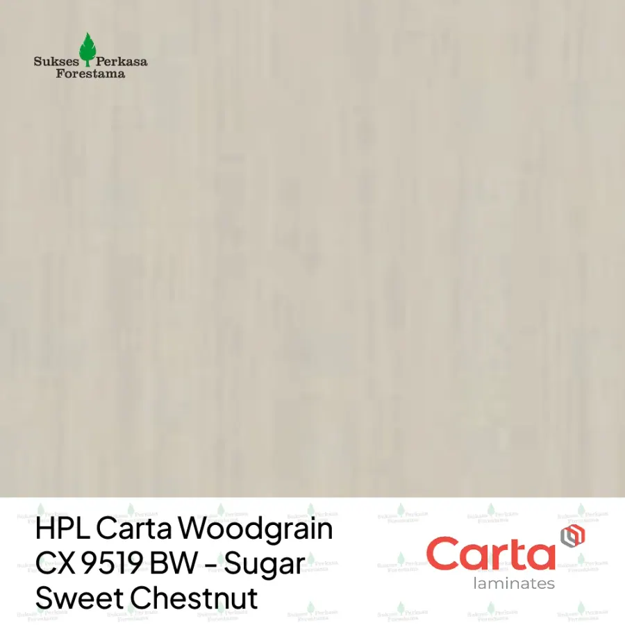 HPL Carta Woodgrain CX 9519 BW - Sugar Sweet Chestnut