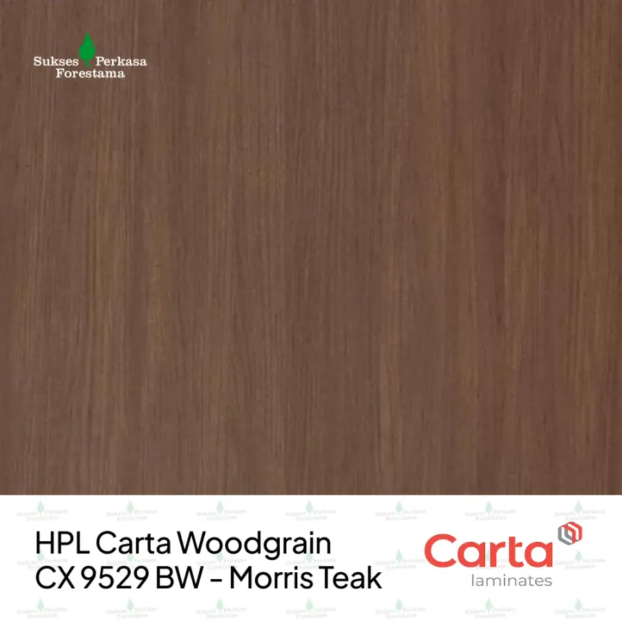 HPL Carta Woodgrain CX 9529 BW - Morris Teak