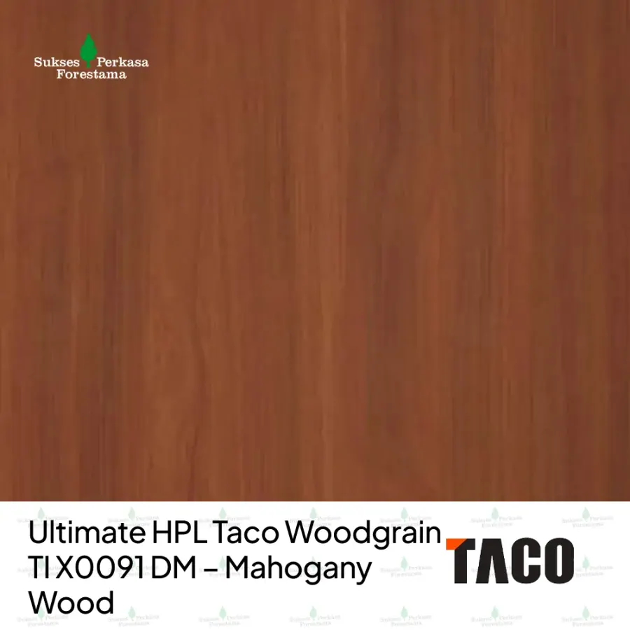 Ultimate HPL Taco Woodgrain TI X0091 DM – Mahogany Wood