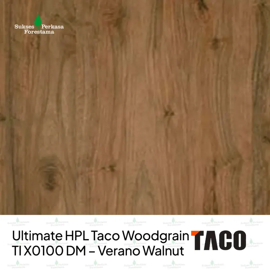 Ultimate HPL Taco Woodgrain TI X0100 DM – Verano Walnut