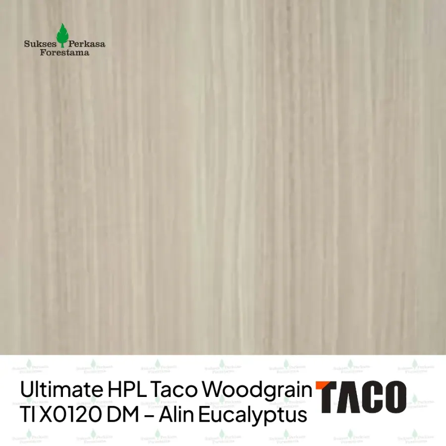 Ultimate HPL Taco Woodgrain TI X0120 DM – Alin Eucalyptus